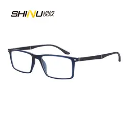 Мужские очки с оправой Для мужчин квадратный легкий TR90 оправы для очков с диоптрией близорукость очки Оптические очки Рамка SH054