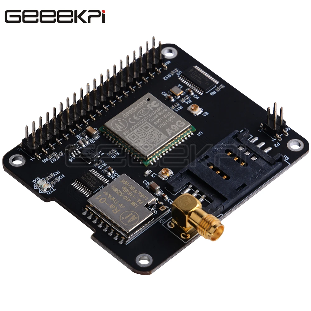 

GeeekPi IoT Node(A) One of Docker Pi Series Module Contain GSM, GPS, Lora Module Onboard 5V + 3V Dual Power Supply Radio Device