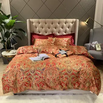 

Floral Bedding set Ultra Soft Silky Egyptian Cotton Duvet cover set 4Pcs Queen King Size Bedding set Pillow case