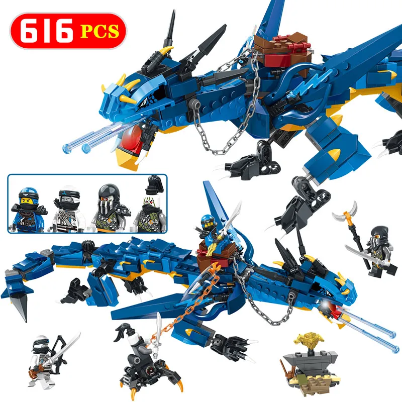 

Hot Ninjagoed Series Stormbringer Dragon Compatible LegoINGLY Ninjagoes 70652 Model Building Blocks Bricks Christmas Gifts Toys