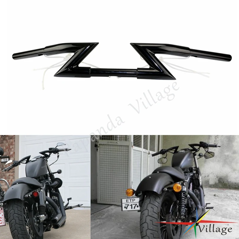 Papanda мотоцикл " Z Bars руль мотоцикла Drag Bar на заказ для Harley Softail Dyna XL Sportster Chopper Bobber Triumph