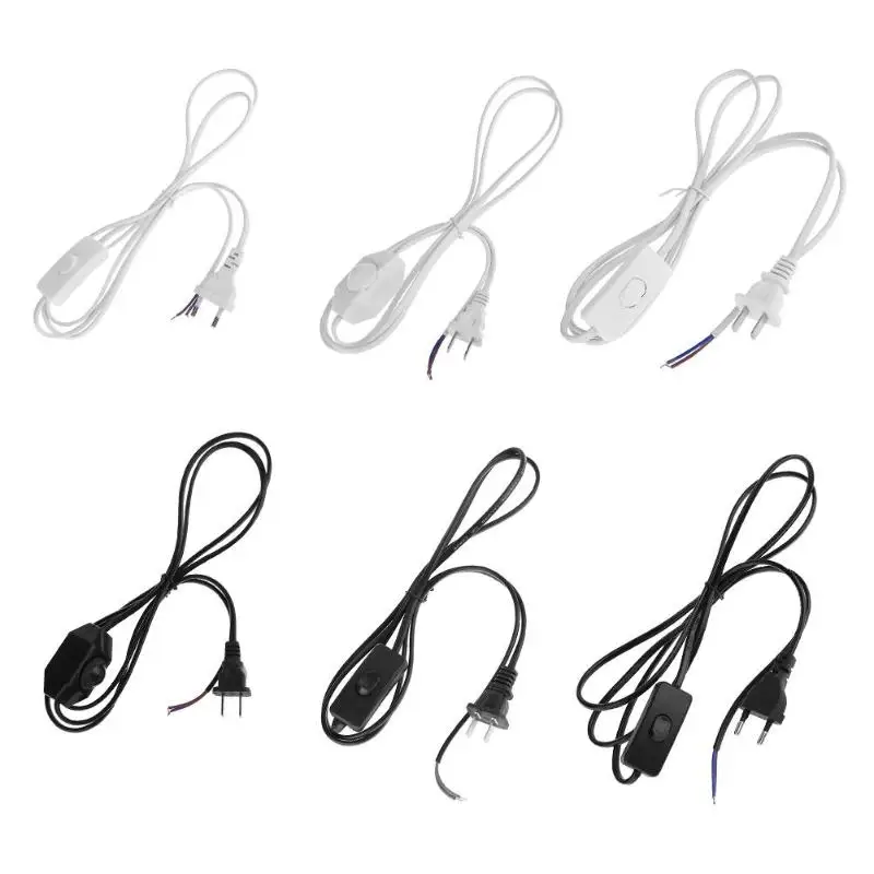 

1.8m Extended Line Lighting Control Switch 6A/2.5A Power Cord Wire Line Cable Switch for Table Light LED Lamp