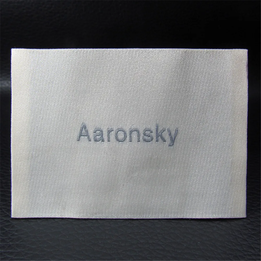 

Customized End Fold Damask Woven Garment Labels with Cut Custom Brand Name Logo Embroidered Labels Tags 1000pcs/lot