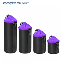 Capsaver 1 unid 5mm gruesa bolsa de lente de neopreno Objetivos para cámaras bolsa protectora suave para Canon Nikon Pentax Sony Olympus panasonic