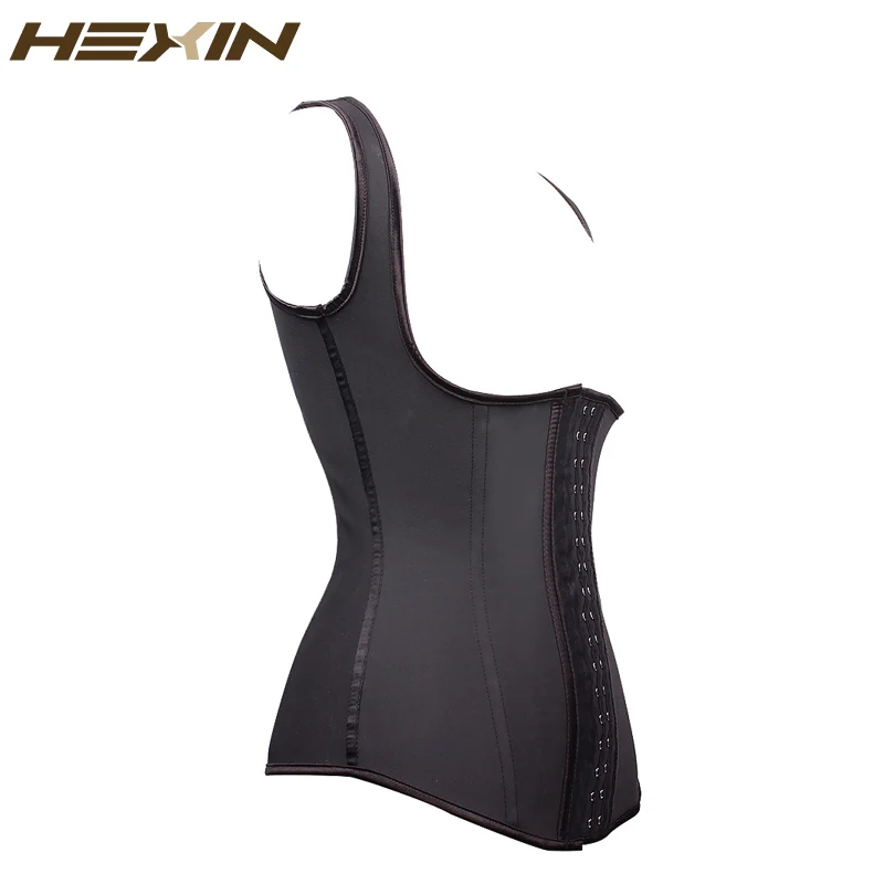HEXIN Latex Vest Waist Trainer Classic Vest Waist Cincher Black Fajas Reductoras Plus Size Body Shaper Women Shaperwear