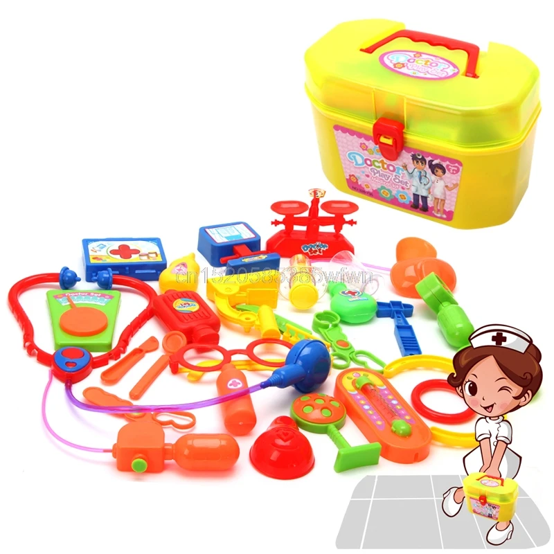 Развивающие игрушки Детский Набор доктора комплект медсестры для детей ролевых игр Игра в доктора комплекты аптечка Прямая поставка
