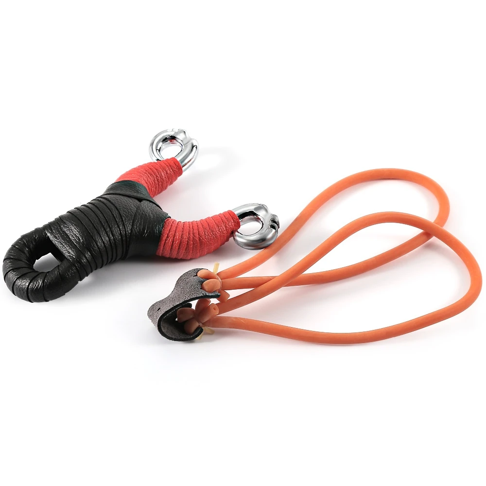 Free Shipping Outdoor Hunting Camping Leather Stainless Steel Slingshot Catapult | Спорт и развлечения