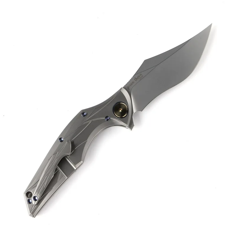 Оригинальный складной нож Yanyue Green thorn лезвие M390 TC4 титановая рукоятка 3D карманный