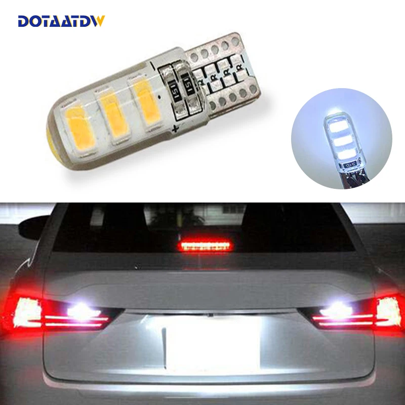

DOTAATDW 1x Bright White License plate Light No Error T10 5630SMD LED For Nissan Juke Micra III (K12) Micra IV (K13) Note (E11)