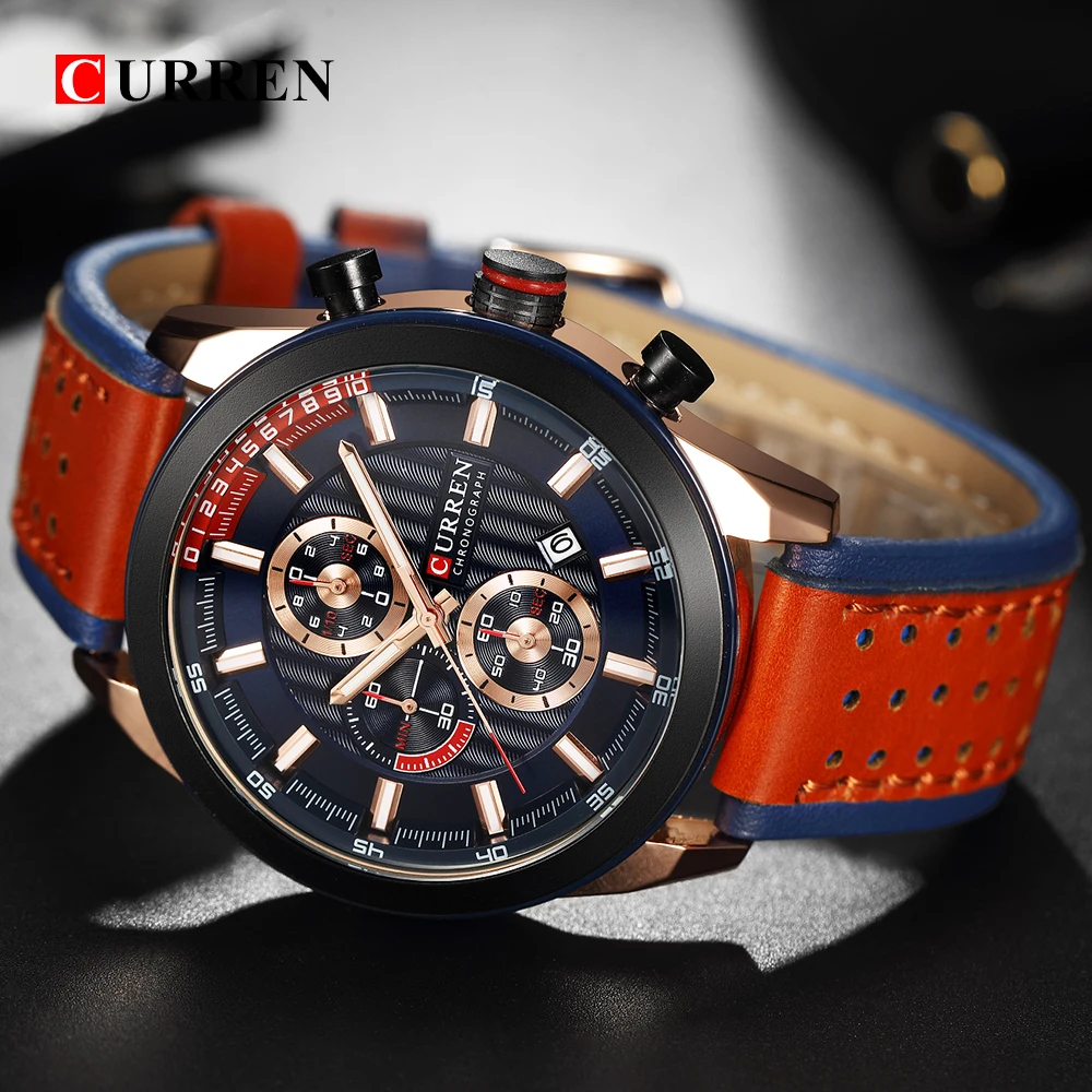 Curren Watches Top Brand Man Watch Leather Chronograph Waterproof Male Clock Quartz Man Watches Water Resistant Watch Men 2018 Curren Watches Top Brand Man Watch Leather Chronograph Waterproof Male Clock Quartz Man Watches Water Resistant Watch Men 2018