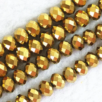 

4*6mm mix-colored faceted rondelle abacus crystal glass loose spacers 98pcs/strand wholesale price accessories beads B670