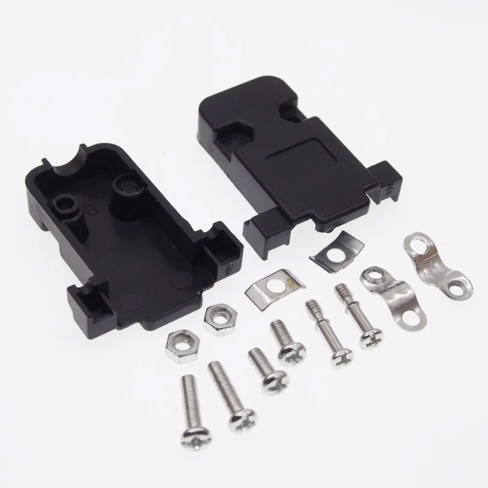 

DB9 jack plastic shell cover VGA RS232 shell with screw free shipping
