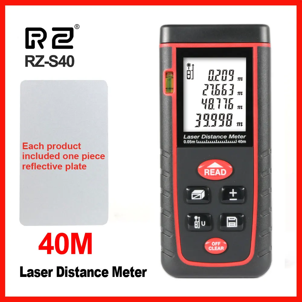 Laser digital distance meter Mini Handheld  Portable  Rangefinder Laser Distance Meter RZ-S40 RZ-S60 RZ-S80 RZ-S100