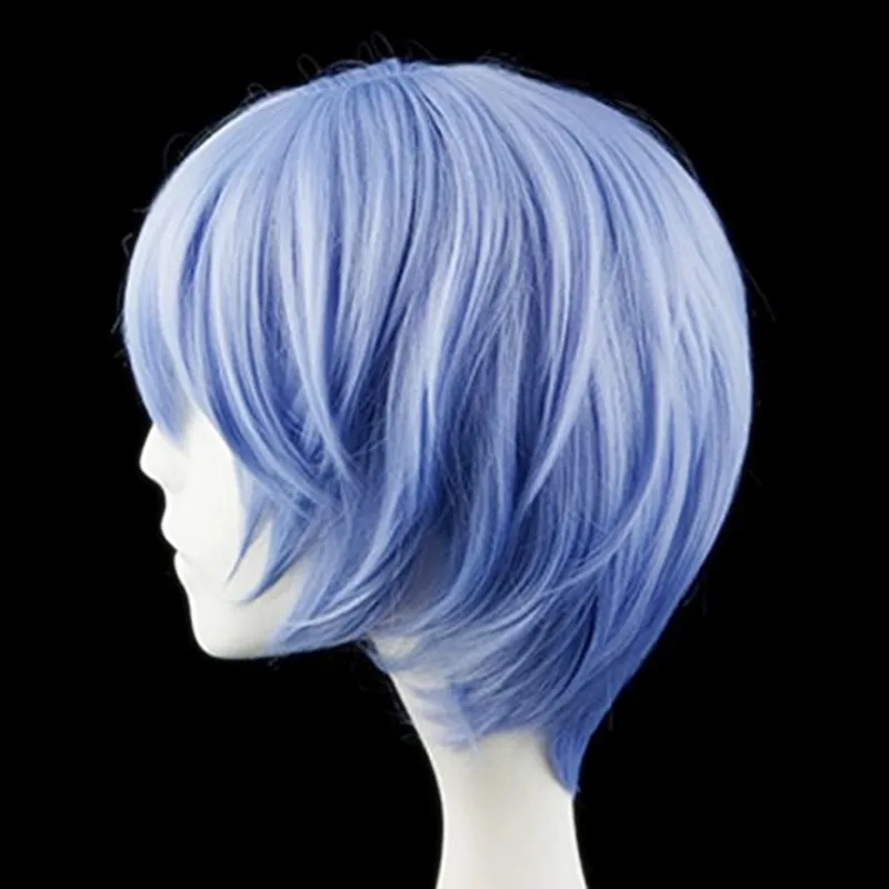 Эва Аянами Рей короткий светильник синий термостойкие волосы косплей костюм парик+ крышка парик