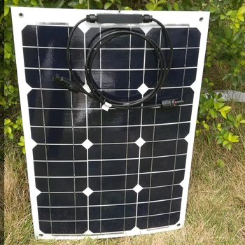 

2 Pcs 12v 35w Flexible Solar Panel Phone Charger Outdoor Solar Modules 70 watt 24 volt Solar Lights Caravan Camp Car Waterproof