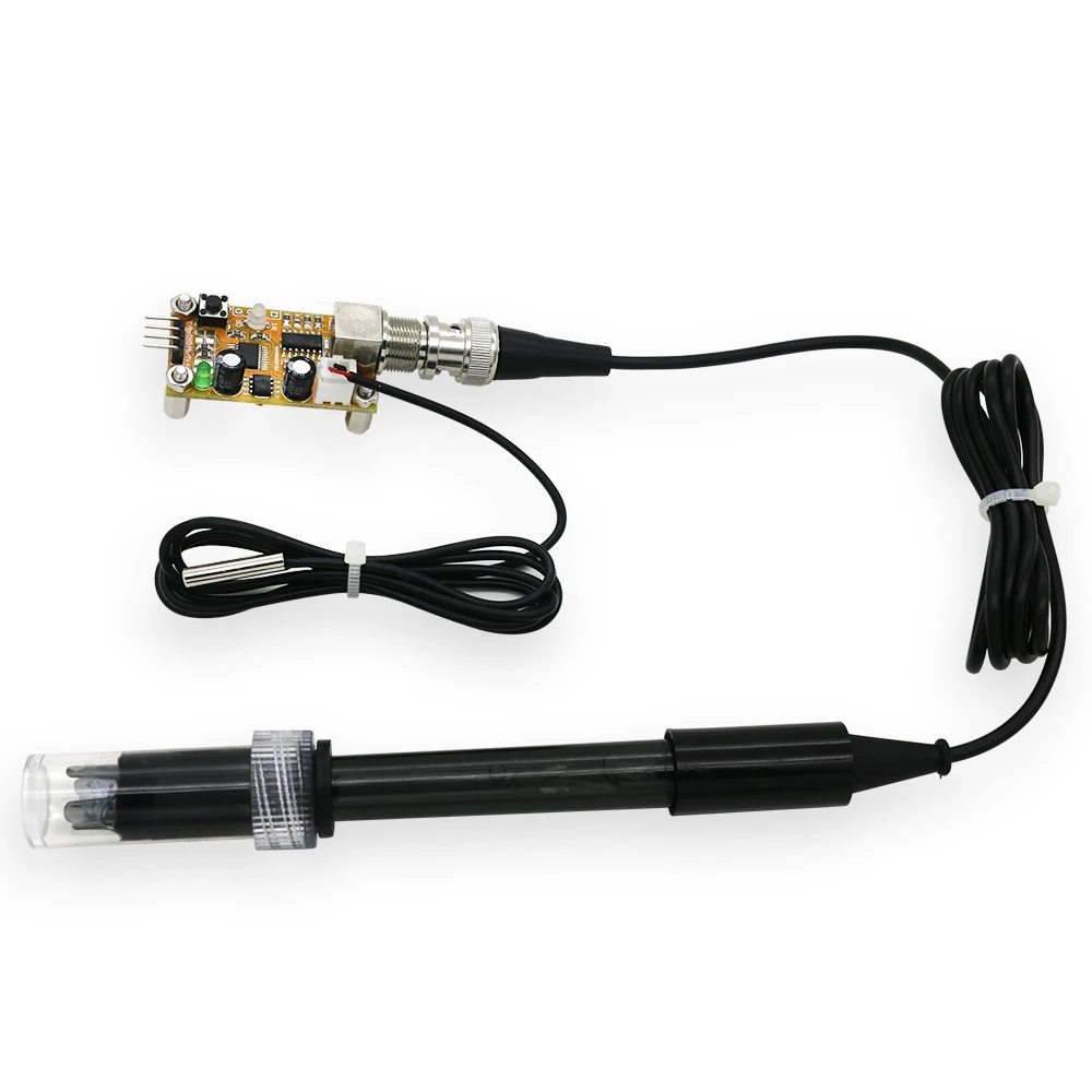 

PH Value Detection Sensor Temperature PH Acquisition Module Serial Output Automatic Temperature Compensation Provide 51 Routines