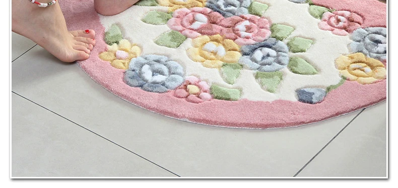 Коврики для ванной в стиле ретро с цветочным принтом, 1 шт. 7 цветов, Противоскользящий коврик для ванной, коврик для ванной и туалета, alfombra