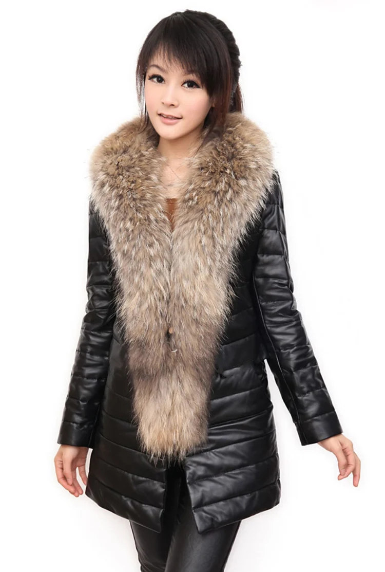 D'hiver Féminin Pu Col De Nouvelles Épaississent 2018 En Black Veste taille Cuir 4xl Imitation Corée Fourrure Manteau Femmes Haut Plus PpaPq