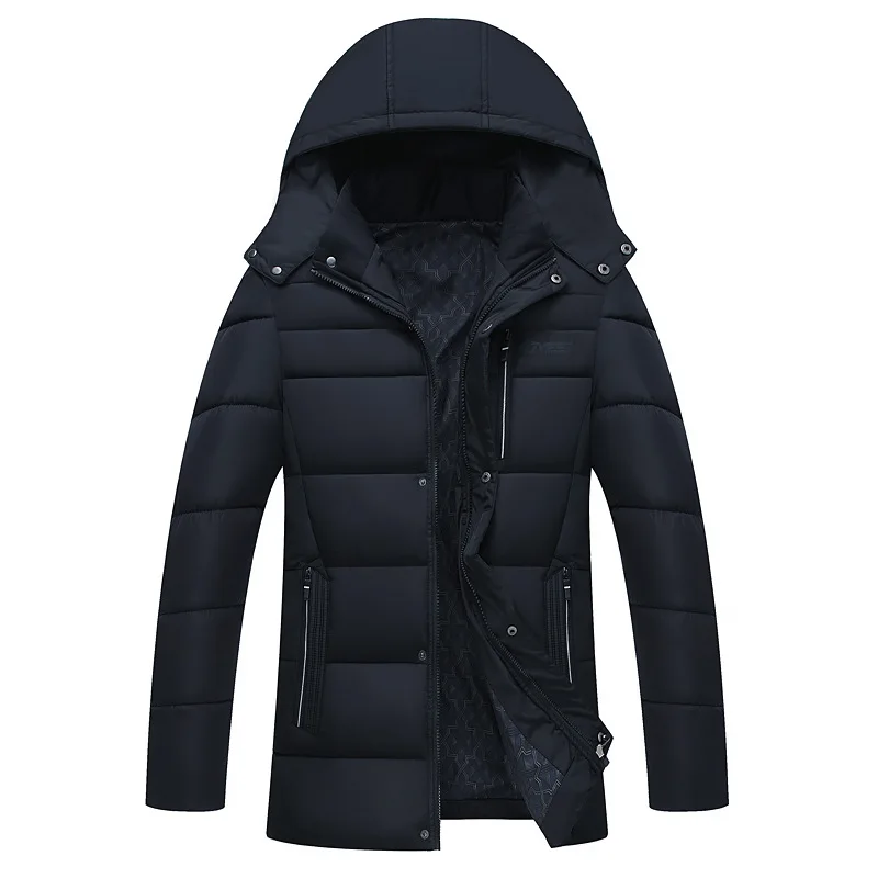 

2019 New Brand Army Green Casual Mens Winter Jackets Coats Thicken Warm Jacket Men Windproof Cotton-Padded Male Clothing HMY28
