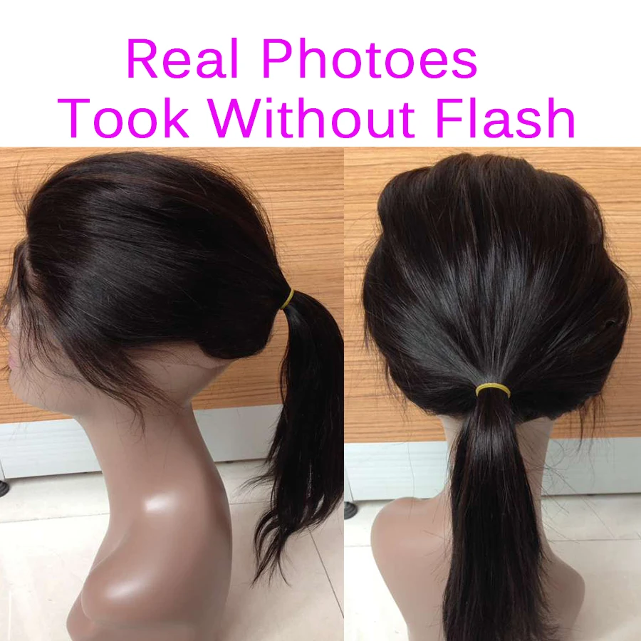 Fashion Lady 3 Bundles Brazilian Straight Human Hair Bundles With 360 Lace Frontal Clousre 100% Remy Human Hair Weave