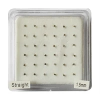 925 Sterling Silver 1.5MM Clear Crystal Nose Stud Pin Bone Tiny Nariz Piercing Body Jewelry 36pcs/Pack 1