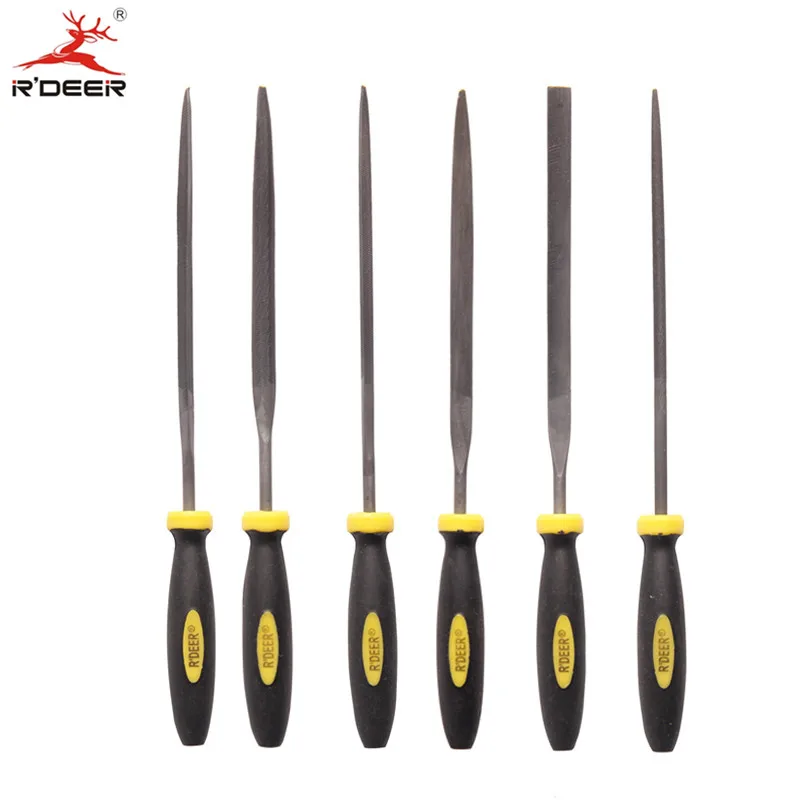 RDEER 6Pcs Mini Needle Files 3*150mm Jewelers Metal Filing Tool Jewelry