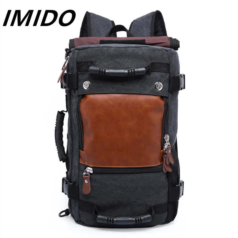 

IMIDO 2019 Summer New Style Literary Retro High Capacity Male Shoulder Travel Bag Multifunction Fashion Luxury Designer Shopping