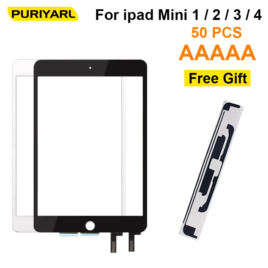 50PCS AAA+++ Touch Screen Digitizer Replacement For iPad Mini 1 2 3 Mini1 Front Display Glass Assembly No Home Button IC | Компьютеры и
