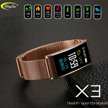 X3 IP68 Waterproof Smart Fitness Bracelet Pedometer Blood Pressure Fitness Tracker Call reminder Smart Wristband For iOS Android