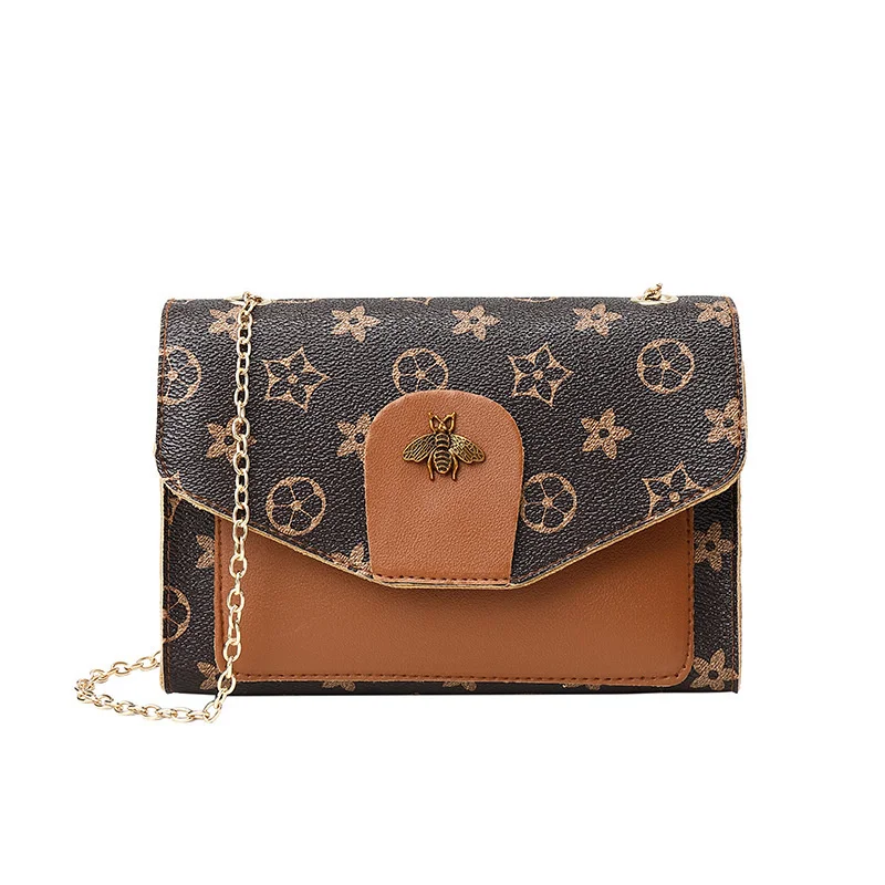 

Pu Female Bag Casual Fashion Small Square Bag Shoulder Messenger Bag Small Fresh Chain Mobile Phone Bag 2019 Summer New