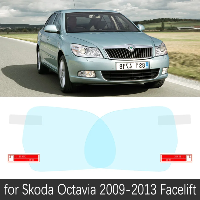 Для Skoda Octavia 1 2 3 A5 A7 MK1 MK2 MK3 1U 1Z 5E полное покрытие противотуманная пленка зеркало заднего вида непромокаемые противотуманные пленки аксессуары - Название цвета: Octavia A5 09-13