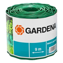 Бордюр GARDENA 00540-2000000(Длина 9 м, высота 20 см, для обрамления цветочных клумб и газонов, предотвращает проникновение сорняков, материал- пластик