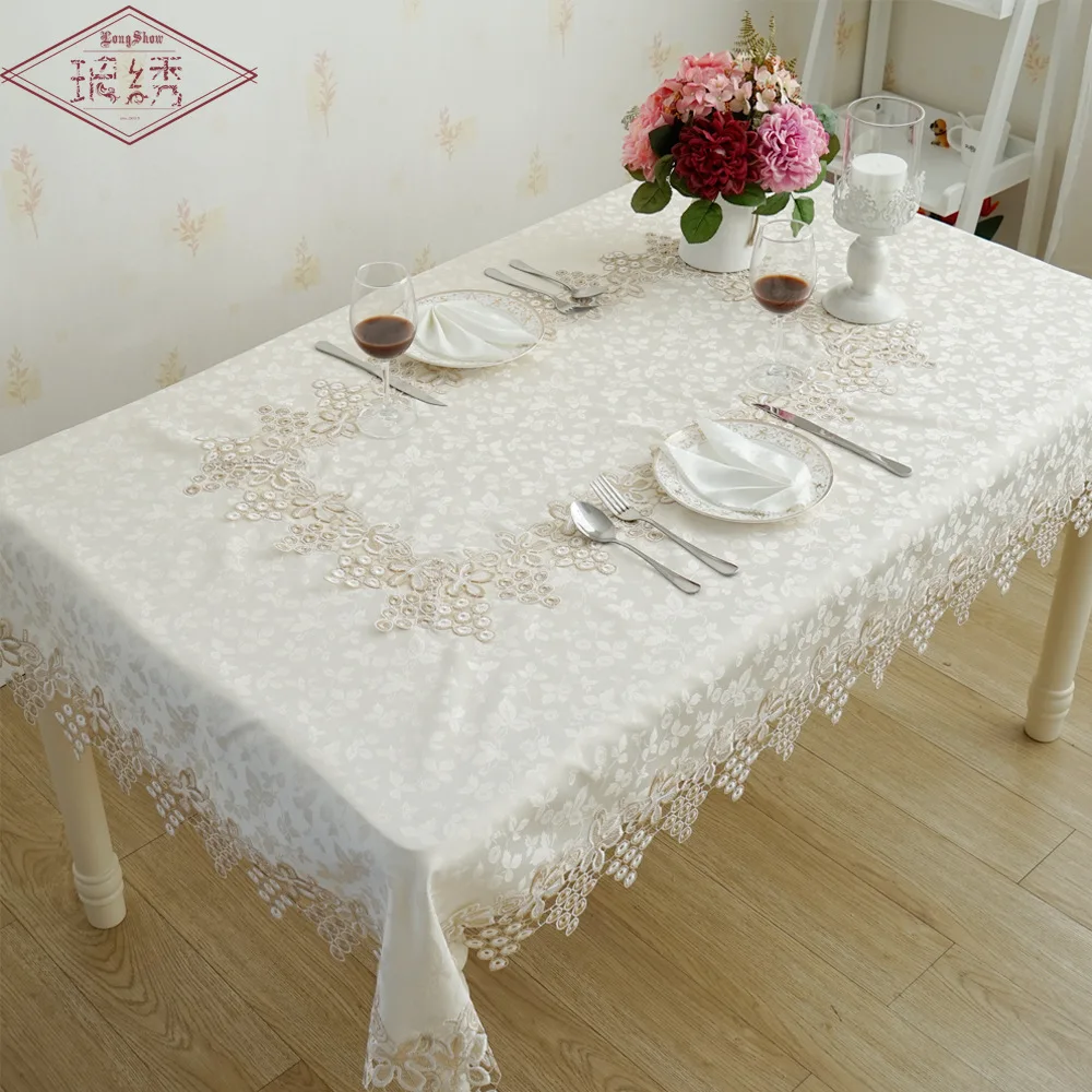 

New Sale European Jacquard Home Wedding Hotel Decor Rectangular Round Square Tablecloth Table Cover Towels Table Runner Cloth