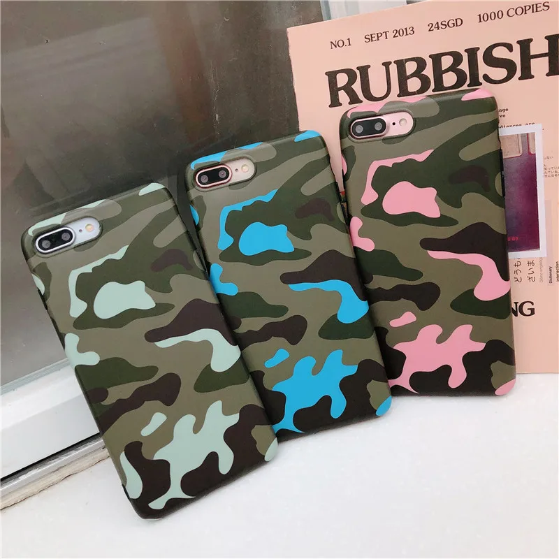

Hybrid Color Camouflage Case For iPhone XR XS Max X Soft Silicone Phone Case for iPhone 7 8 6 6S Plus Matte Frosted Back Cover