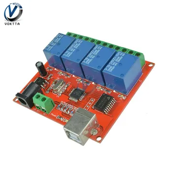 

12V Relays USB Computer Control Timer Delay Relay 4 Channel Programmable PC Control For Smart Home Timer Module