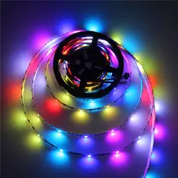 20 м 30 светодиодов/M WS2812B 2812 WS2812 5050 SMD RGB цифровой светодиодный мечта Цвет полосы света DC5V не -Водонепроницаемый