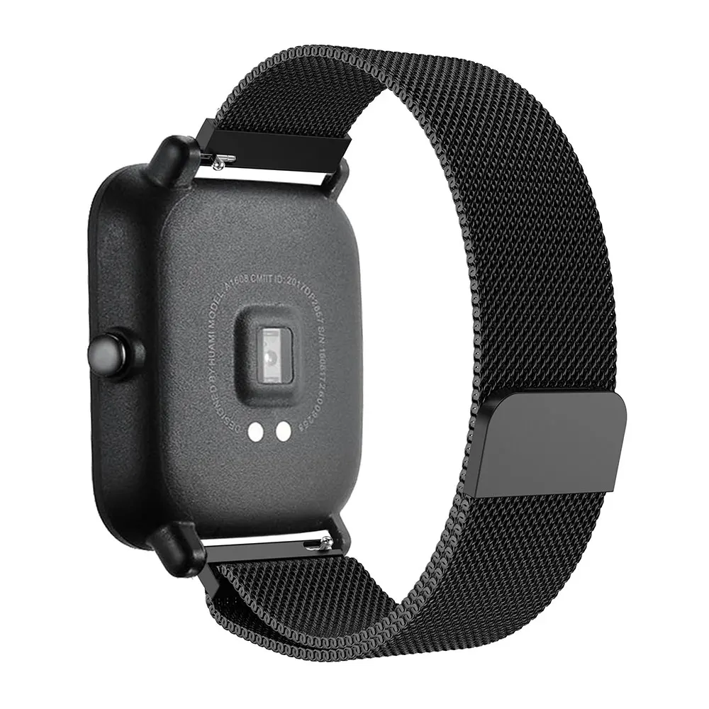 Металлический ремешок для часов Xiaomi Huami Amazfit Bip BIT Youth Smart Watch замена 20 мм ремешок миланские ремни для Amazfit GTS GTR 42 мм