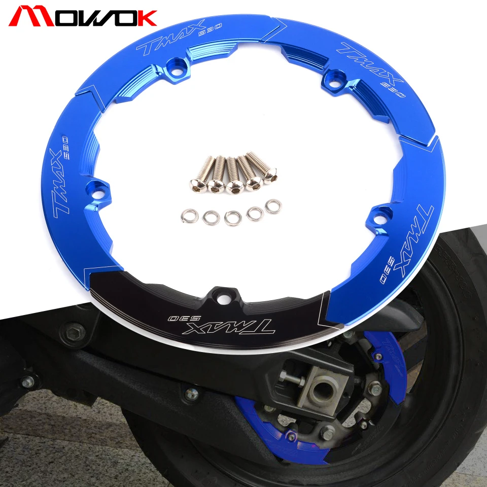 Motorcycle Cnc Aluminum Transmission Belt Pulley Cover For Yamaha Tmax