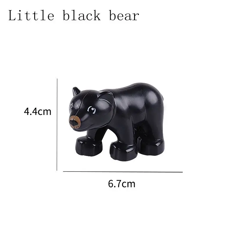 

Duplo Little Black Bear Birthday Toy For Children Enlighten MOC Creator Kids Big Size DIY Animals Gifts Little Black Bear Duplo