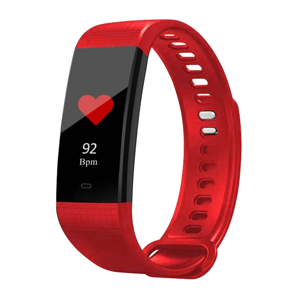 Смарт наручные часы водонепроницаемый спортивный браслет для фитнеса для мужчин и женщин кровяное давление пульсометр монитор сна для Android iOS - Цвет: Красный