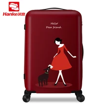Hanke 24'' Rolling Luggage Bag Travel Suitcase Female Girls Women Cartoon Spinner Hardside Trolley Carry-Ons Boarding Case H9806 Hanke 24'' Rolling Luggage Bag Travel Suitcase Female Girls Women Cartoon Spinner Hardside Trolley Carry-Ons Boarding Case H9806