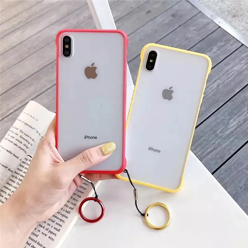 

Fashion Scrub Ultra-thin Anti-fall Transparent Rimless Cover Phone Case For iPhone X XS XR MAX 8 7 6 6s Plus Back Protect Funda