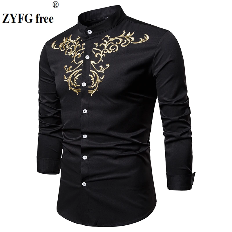 2018 New Classical Dress Shirt Male Shirt Men Spring Autumn Long Sleeve ...