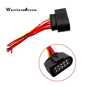 

WarriorsArrow 10 Pin Headlight Wiring Adapter Plug Passenger Side For VW Eos Golf Jetta Passat For Audi A4 A6 A8 RS6 1J0973735