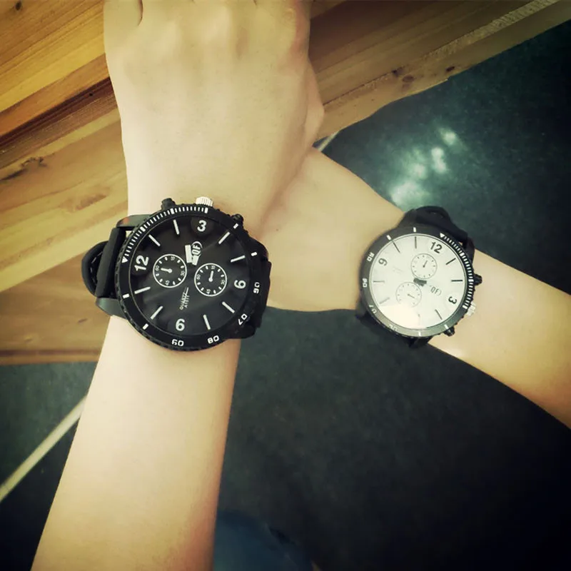 

New Fashion High Quality Watch Army Sport Quartz Soft Rubber Big Dial Quartz Wrist Watch Clock Gift for Men relogio masculino