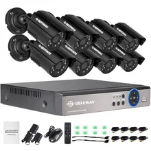 DEFEWAY 1200TVL 720P HD Outdoor Surveillance Security Camera System 8 Channel 1080N HDMI CCTV DVR Kit 8CH AHD Camera Set