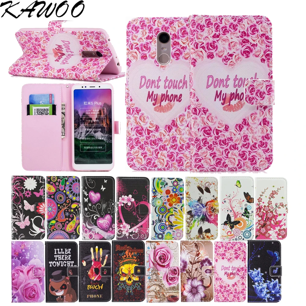 

Redmi 5 Plus Patterned Wallet Flip PU Leather Case Cover For Xiaomi Mi 5X A1 6 Redmi Note 5A 5 4X 4A Note 4X Phone Case Fundas