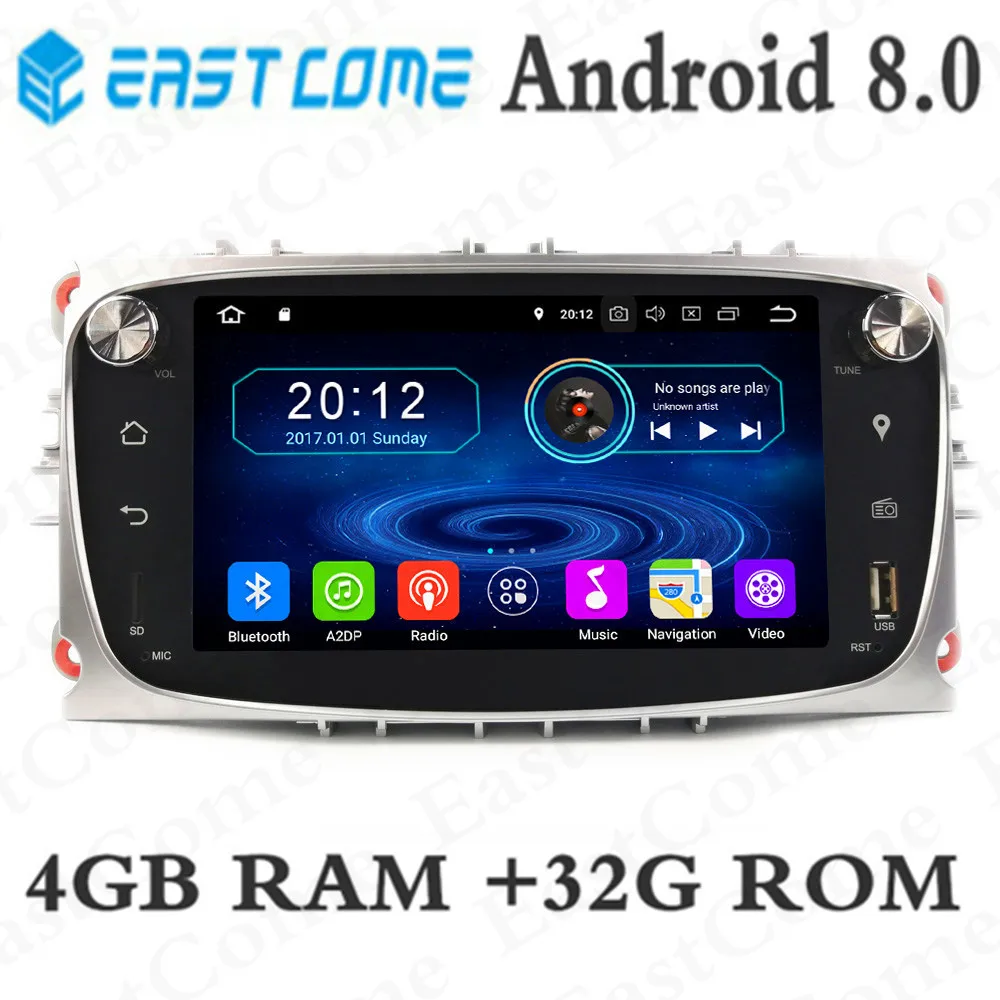 1080P 4 гб озу восьмиядерный Android 8 .. 0 автомобильный DVD GPS радио плеер для Ford Mondeo Focus C S