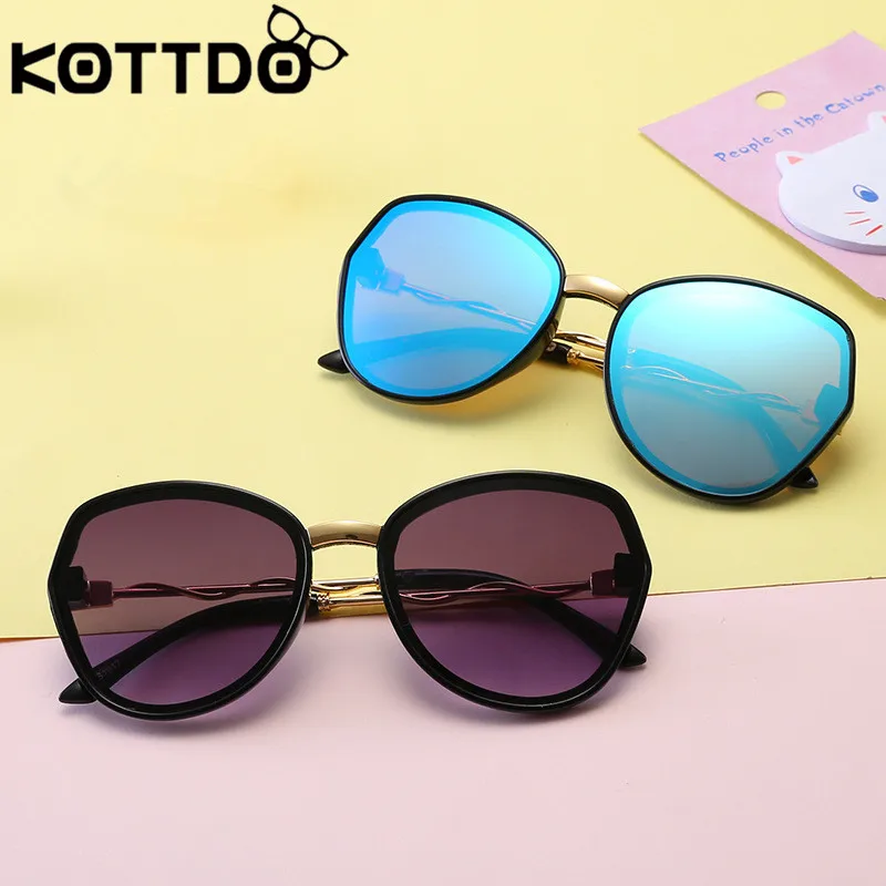 

KOTTDO Rave Festival Steampunk Oval Baby Children Sunglasses Metal Glasses UV400 Sunglasses Kids Boys Girls Lentes De Sol Mujer