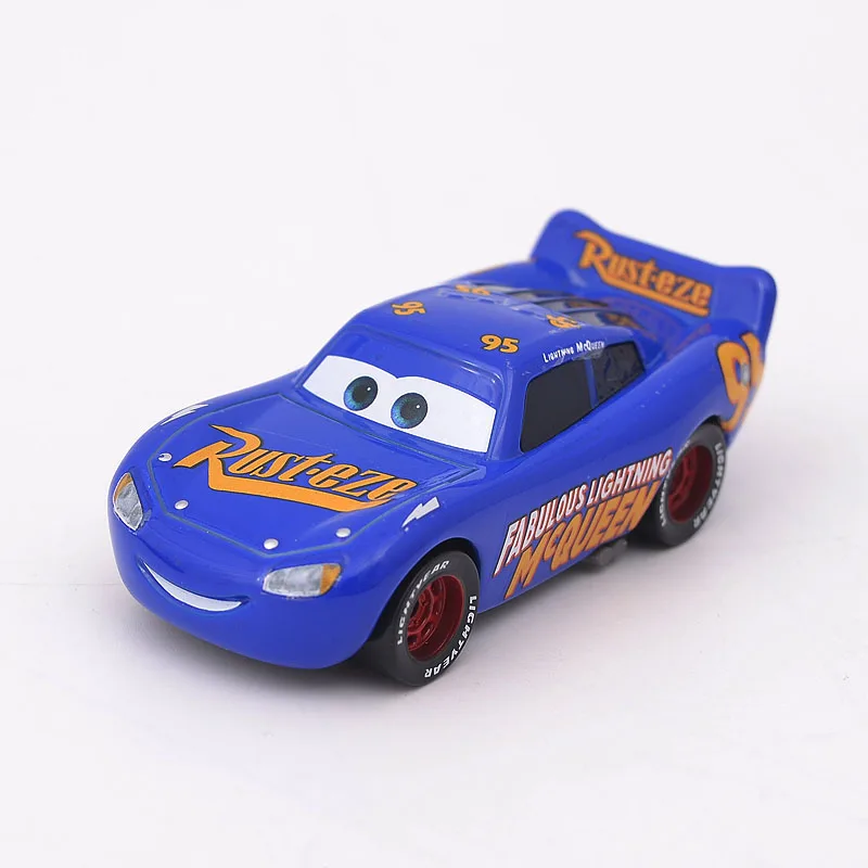 Disney Pixar Cars 3 № 95 потрясающе голубой Lightning Mcqueen Metal литой Сплав Игрушка модель автомобиля для детей 1:55 Свободные фирменная Новинка